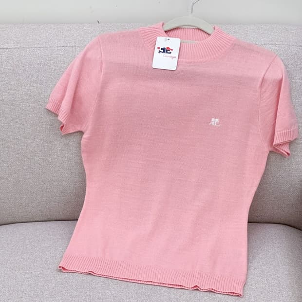 [새상품] courreges / 꾸레쥬 핑크 니트 