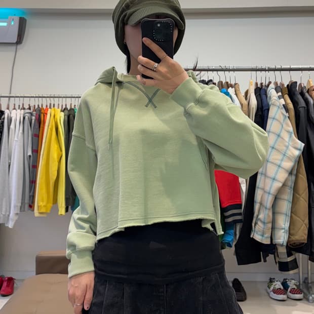 JANE SMITH 크롭 후드티
