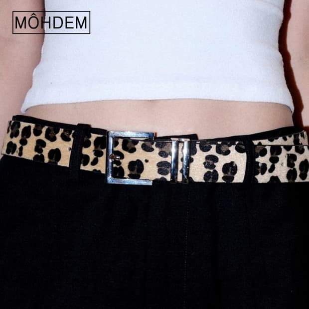 [Unisex] 레오파드 송치털 투링 벨트