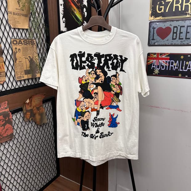 White Snow White Print T-Shirt