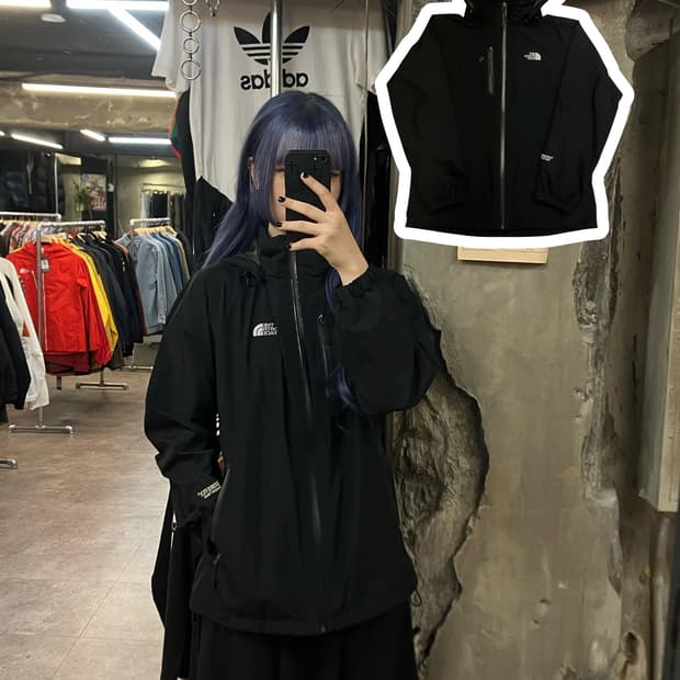 노스페이스 바람막이 점퍼 블랙 L #csz2224