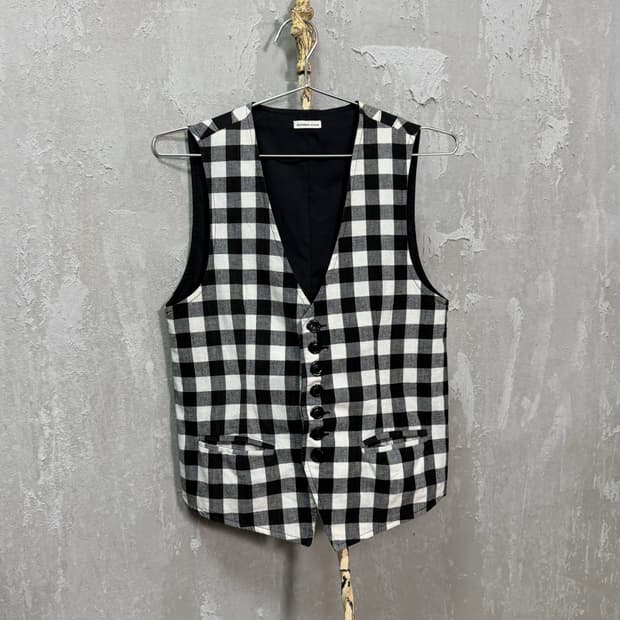 Number (N)ine French Check Vest