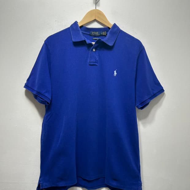 랄프로렌 폴로 블루 셔츠 반팔 티셔츠 신형 XL 