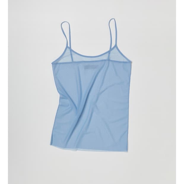 낫띵에브리띵 매쉬 슬리브리스 탑 아이스블루