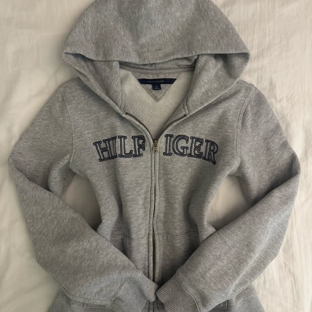 타미힐피거 그레이 후드집업 S