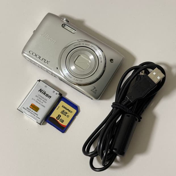 니콘 쿨픽스 s3500 빈티지 디카 디지털카메라 실버