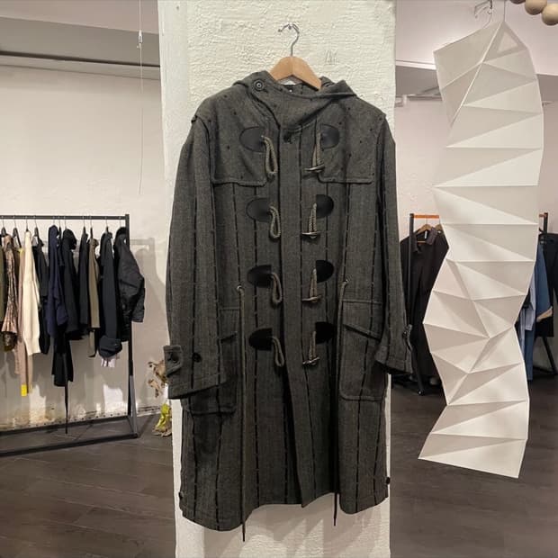 요지야마모토 헤링본 더플코트