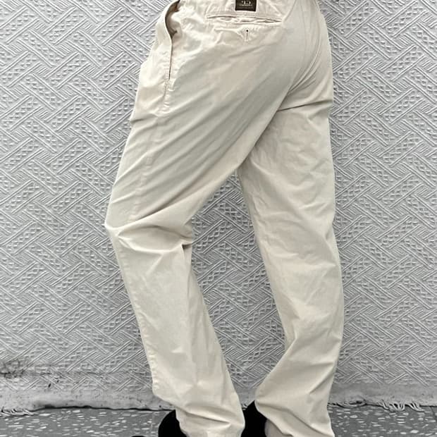 씨피컴퍼니 빈티지 크림아이보리 코튼팬츠 면바지 86 C09922