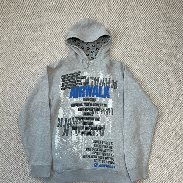 에어워크 타이포그래피 프린트 후디 스웻