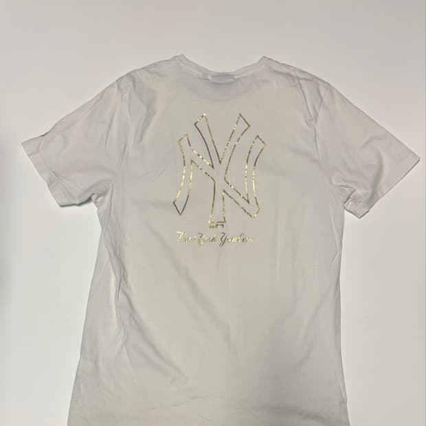 뉴에라 new ear 메탈릭 양키스 빅 프린팅 반팔 티셔츠 L ~ XL