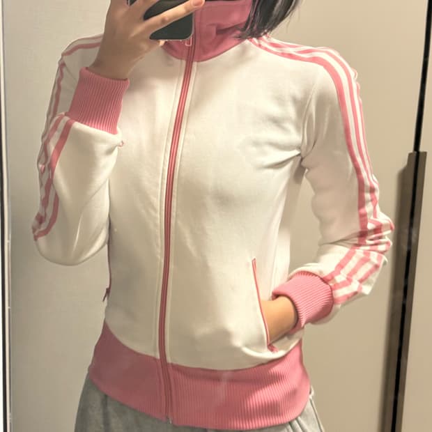 아디다스 베켄바우어 흰핑 딸기우유 져지 S