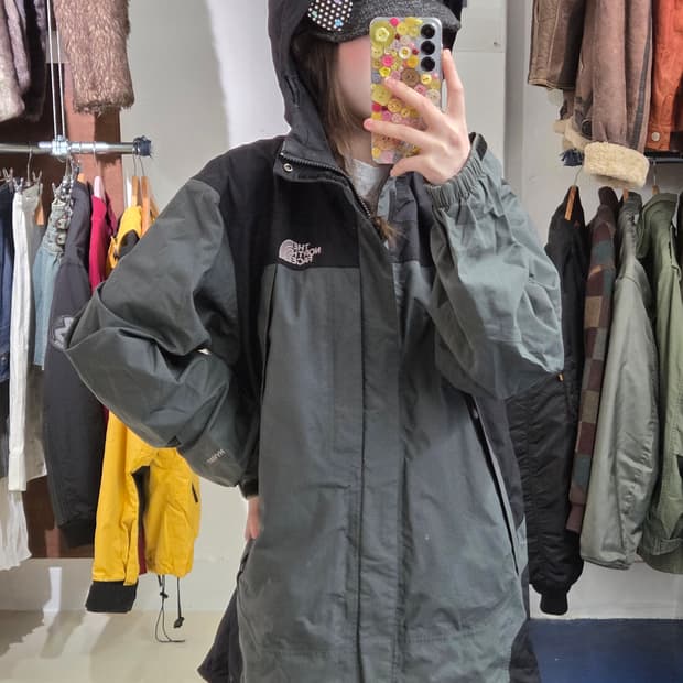 TNF 노스페이스 시멘트 그레이 후드 바람막이