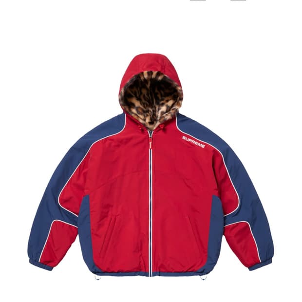 슈프림 포우 퍼 트랙자켓 레드 L
