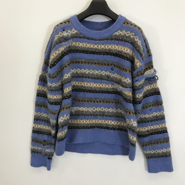 자라 빈티지 자카드 스웨터니트 [L]