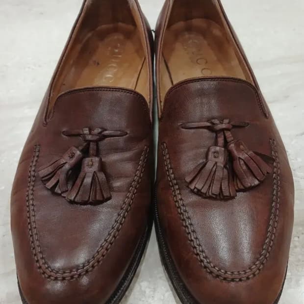 GUCCI BROWN TASSLE LOAFER