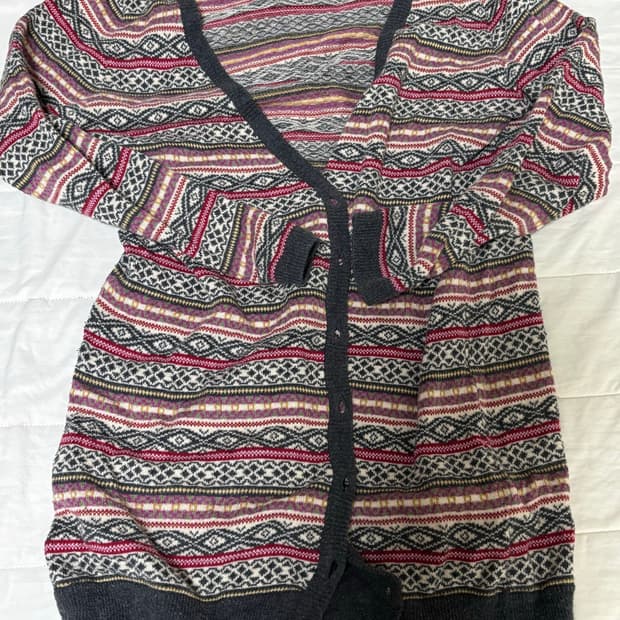 빈티지패턴 가디건