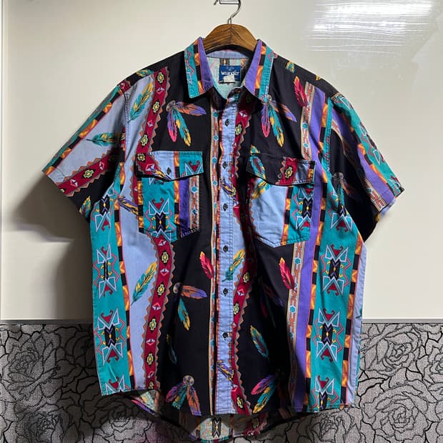 랭글러 Wrangler 웨스턴 반팔 셔츠