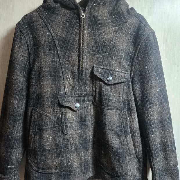 The Waste Twice & Co. 헤비 울 후드 아노락