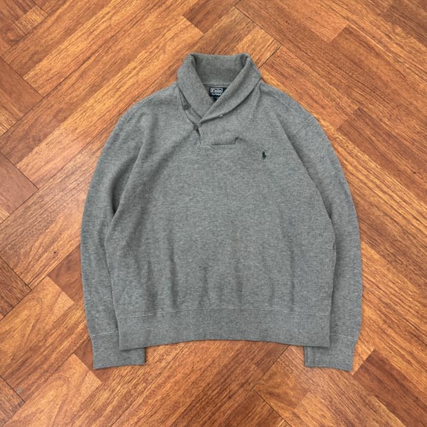 XL(105~110) 폴로 랄프로렌 그레이 숄카라 맨투맨 