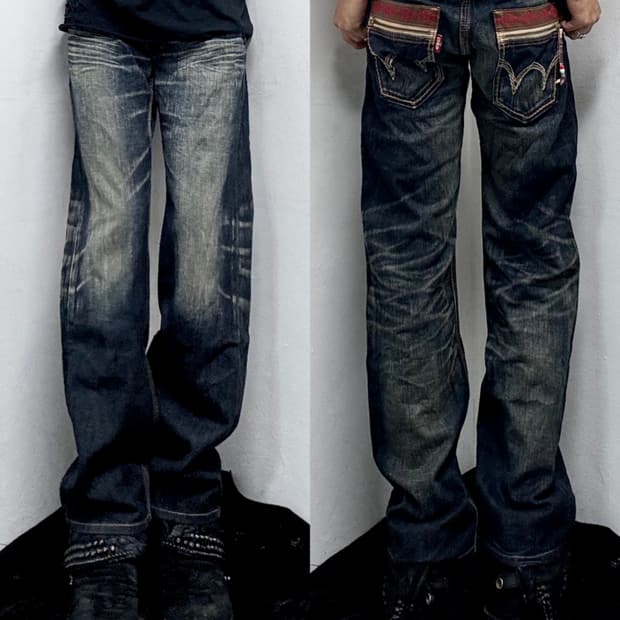 “EDWIN” Western Detail Crack Washed Pant