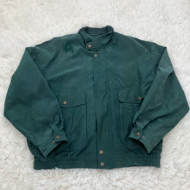 빈티지 그린 버튼 블루종 y2k 스트릿 갸루 펑키 일본빈티지616 