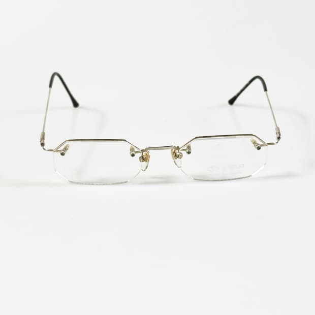 PALMAN 무테 스퀘어 실버 메탈 빈티지 안경