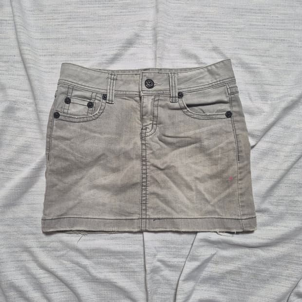 Vintage Gray Denim Skirt