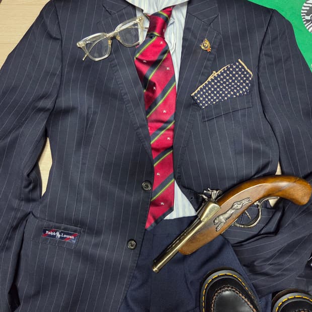 POLO RALPH LAUREN 수트 자켓 블레이저 네이비