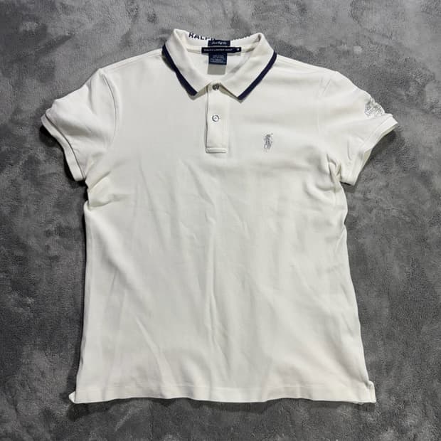 랄프로렌 골프 여성 화이트 반팔 카라티