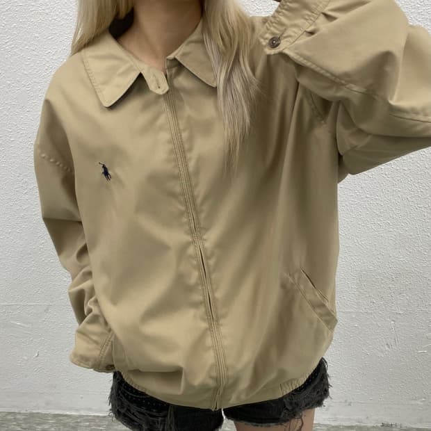 폴로 랄프로렌 네이비포니 베이지 스윙톱 XXL