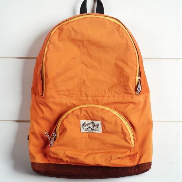 [BEAMS BOY] 컬러블록 나일론 백팩 (Orange)