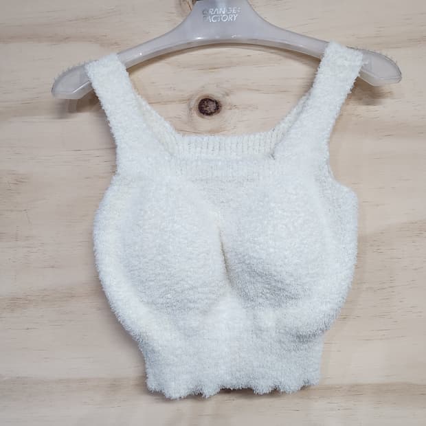 208) 뽀글 캡 크롭나시