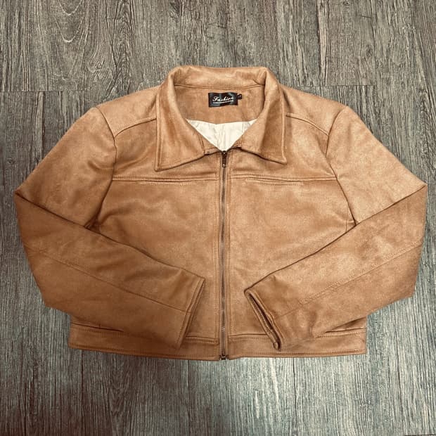 스웨이드 크롭 자켓 카멜(L)