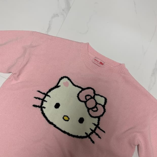 헬로키티 핑크 니트