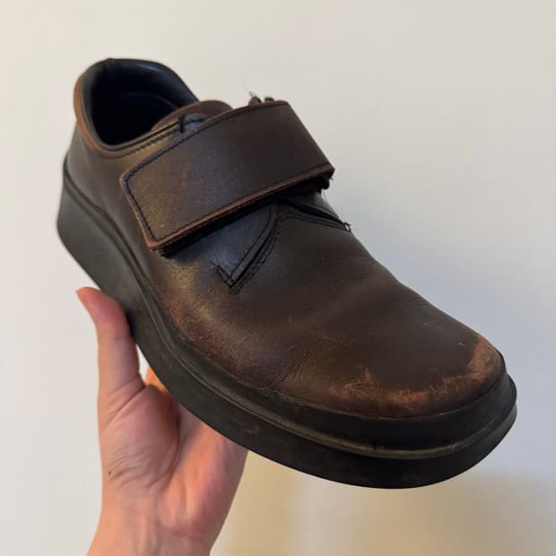 Prada 99aw square toe leather shoes