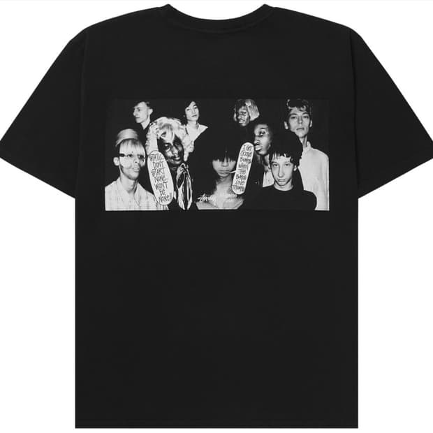 스투시 마틴로즈 콜라주 피그먼트 다이드 티셔츠 블랙