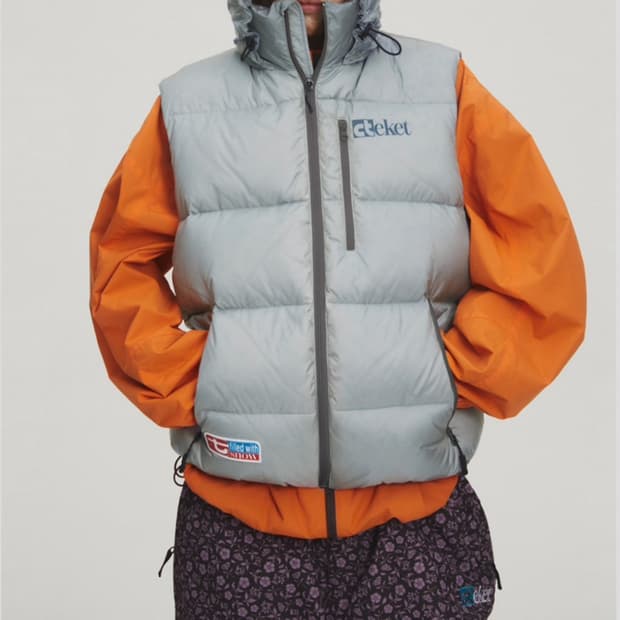 Teket 스노우볼 다운베스트 패딩조끼 그레이 M