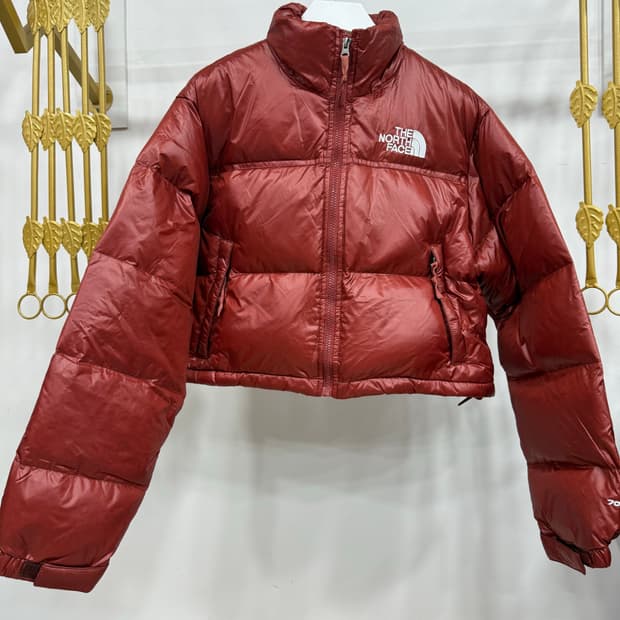 여성 700 오리털 숏패딩 레드 새상품