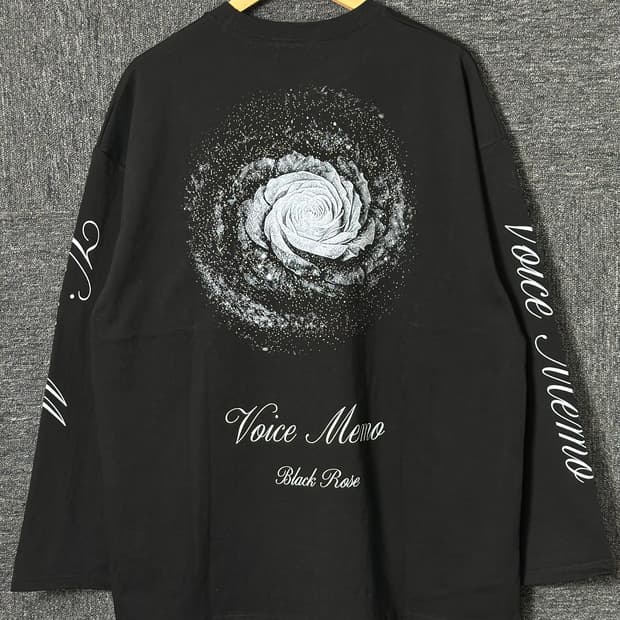 X:ORDINARY Voice Memo 블랙 긴팔 티셔츠 50