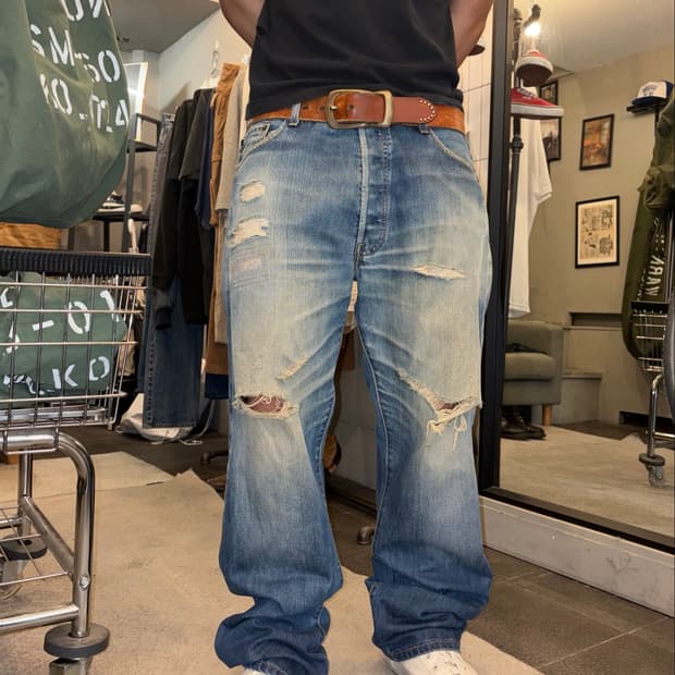 Early 00’s Levi’s 501 repair hard washed