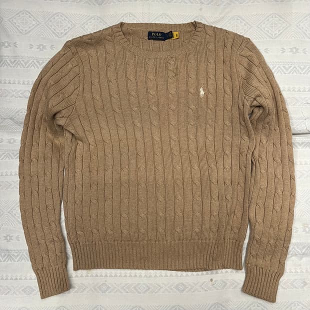 폴로 랄프로렌 케이블 니트 브라운
