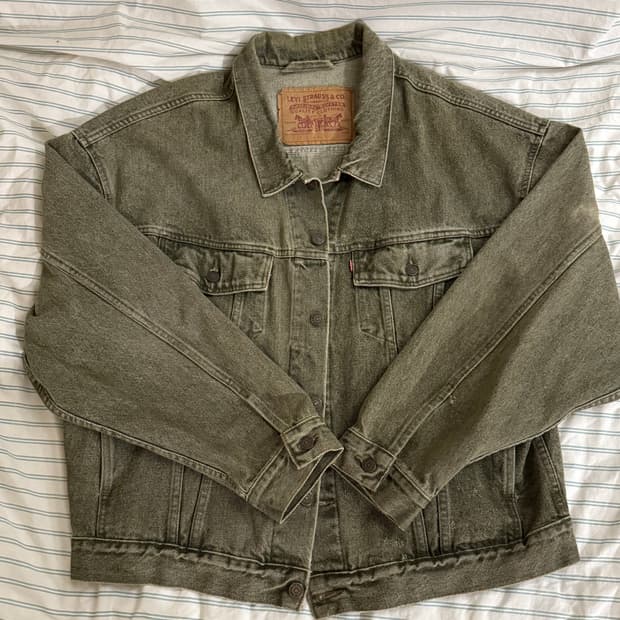 리바이스 빅패치 데님 트러커 자켓 XL (그린 희귀 컬러)