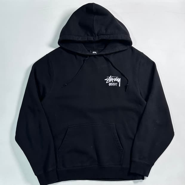 스투시 블랙 오사카 후드티  