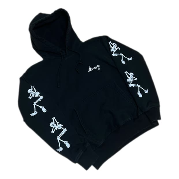 스투시 파라다이스 로스트 스컬 블랙 후드티