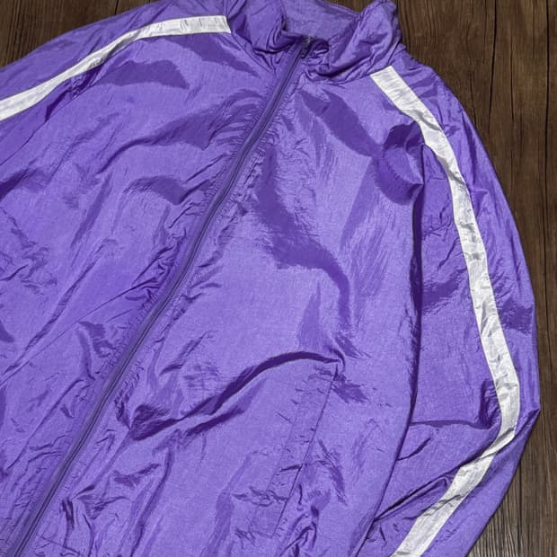 앨리슨 크레이그 연보라색 트랙 오버핏 바람막이 자켓