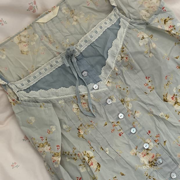 핑크하우스 블루 빈티지 원피스