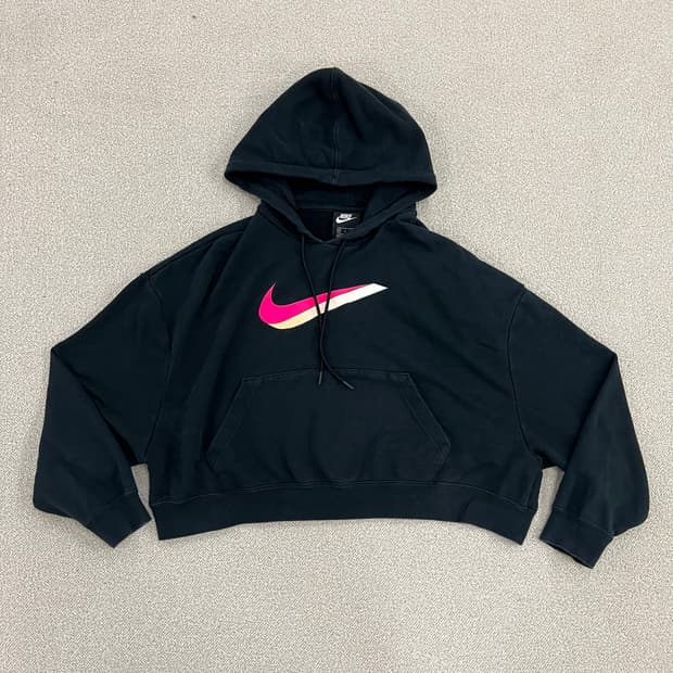 [M] 나이키 여성 스포츠웨어 아이콘 클래쉬 크롭 후드 티셔츠 0102M