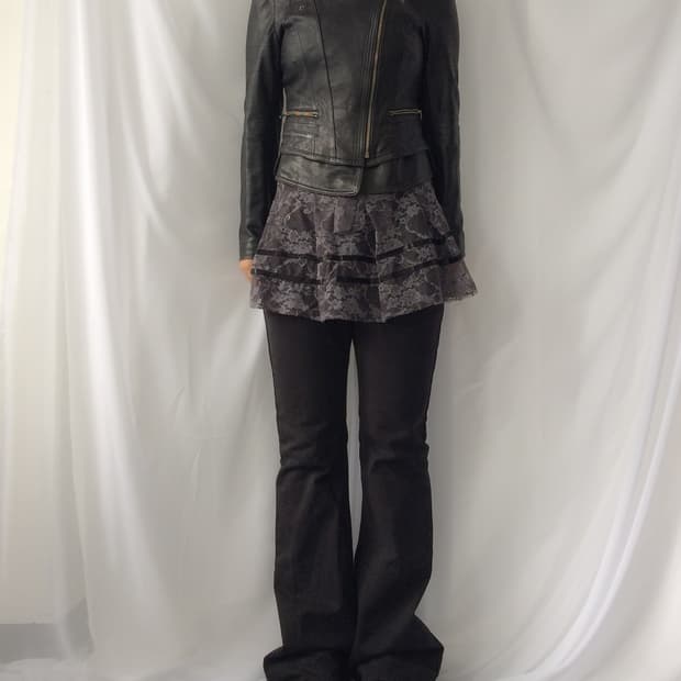 Leather rider jacket