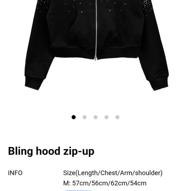 Ifeellucky bling hood zip-up