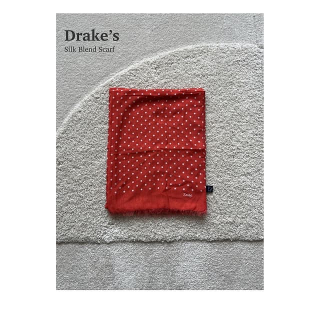 드레익스 도트 실크 블랜드 스카프